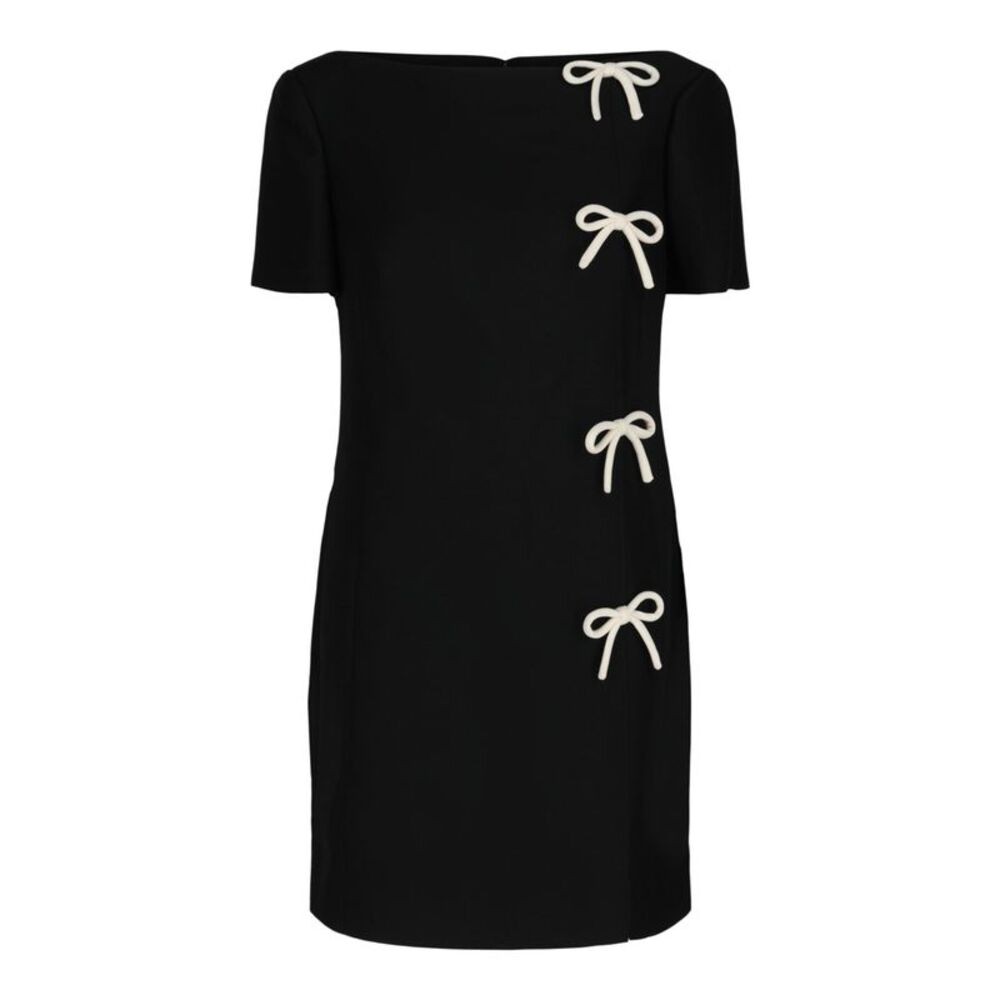 Valentino Crepe Bow Mini Dress Multi Womens